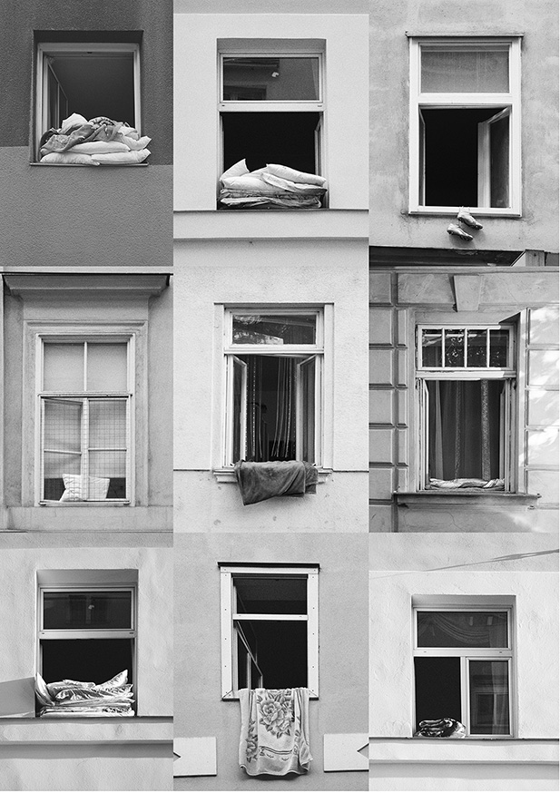 between sheets and walls", 2017